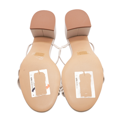 Beige Block Heels