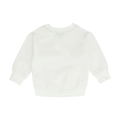 White Graphic Sweatshirt Pullover