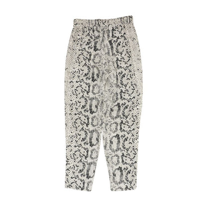 White Animal Print Dress Pants