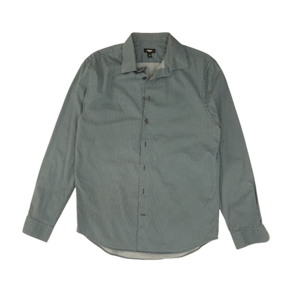 Blue Print Long Sleeve Button Down