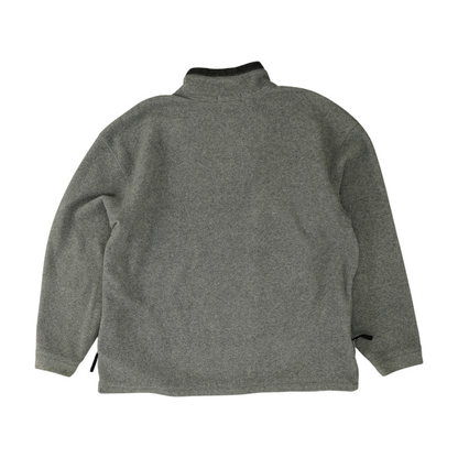 Gray Solid 1/4 Zip Pullover