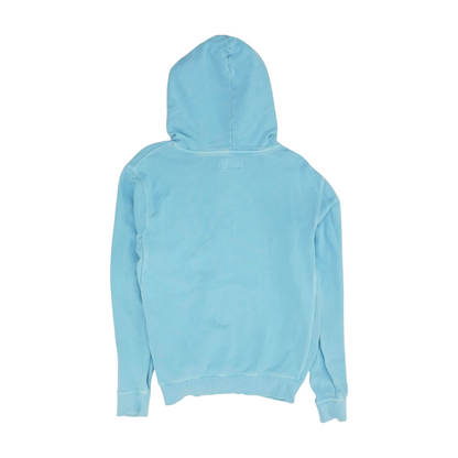 Blue Solid Hoodie Pullover