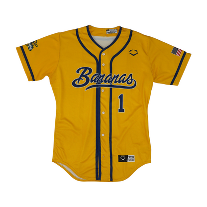 Men's Yellow Savannah Bananas Short Sleeve Jersey