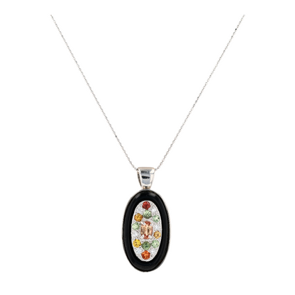 Platinum Sapphire Pendant Necklace