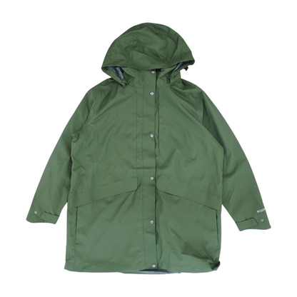 Green Solid Rain Jacket