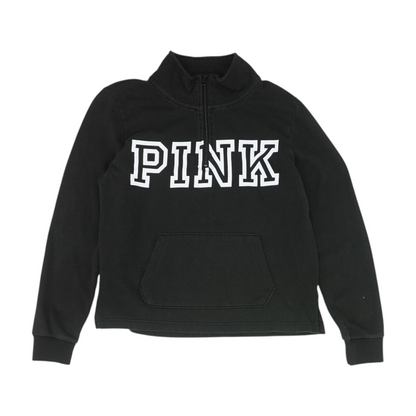 Black Solid 1/4 Zip Pullover
