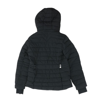 Black Solid Puffer Jacket
