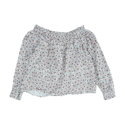 White Floral Blouse
