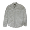 Gray Solid Long Sleeve Button Down