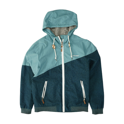 Blue Color Block Jacket