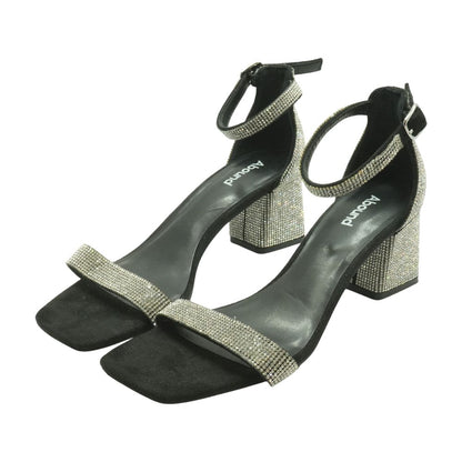Silver Block Heels