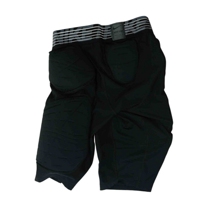 Men's Black Solid Padded Compression Shorts