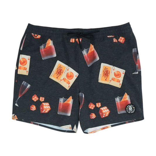 Black Print Swim Bottom