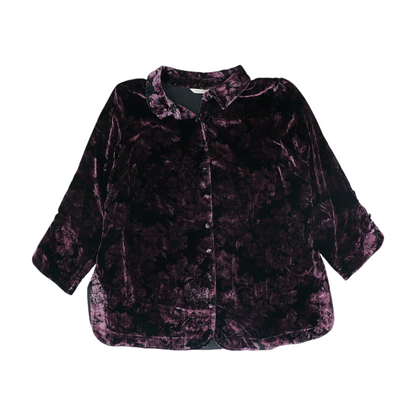 Purple Plus Floral Button Down