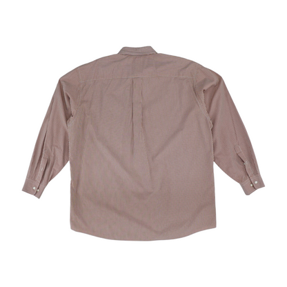 Orange Check Long Sleeve Button Down