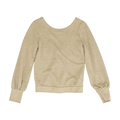 Brown Solid Long Sleeve Blouse