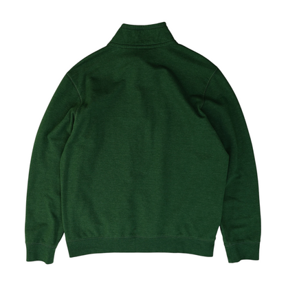 Green Solid 1/4 Zip Pullover