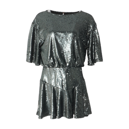 Black Abstract Mini Dress