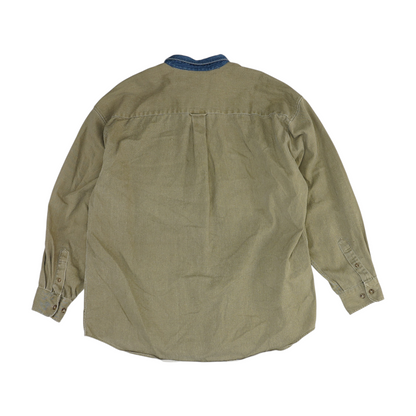 Olive Solid Long Sleeve Button Down