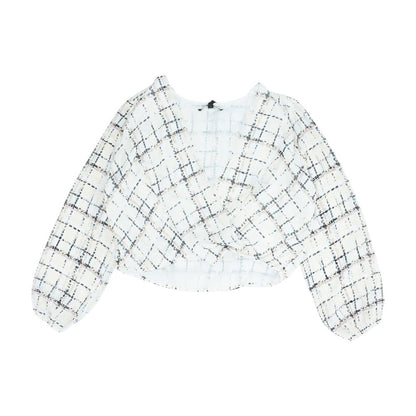 Beige Graphic Blouse