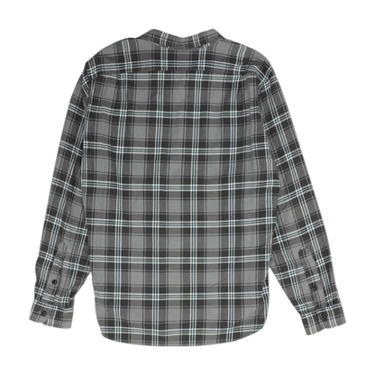 Gray Plaid Flannel Button Down