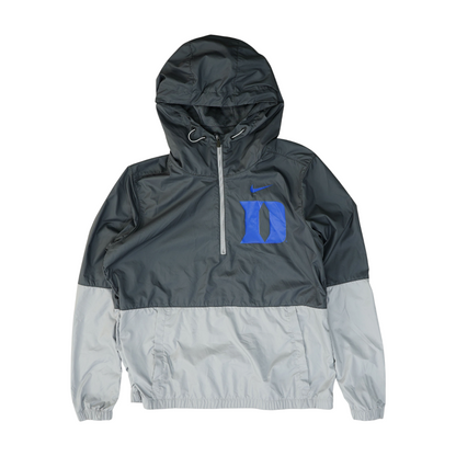 Gray Duke Blue Devils Color Block 1/4 Zip Pullover