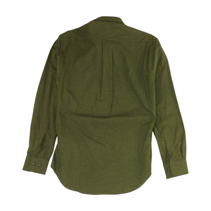 Olive Solid Flannel Button Down