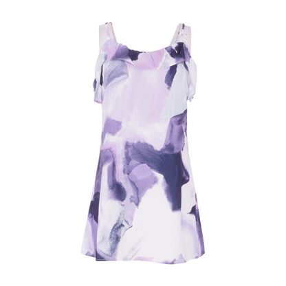 Purple Tie-Dye Mini Dress
