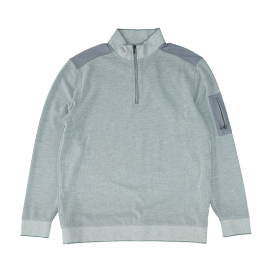 Gray Color Block 1/4 Zip Pullover