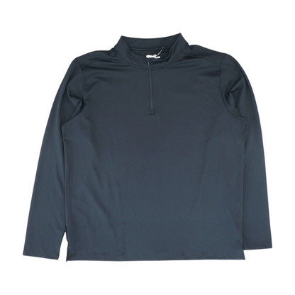 Black Solid 1/4 Zip Pullover