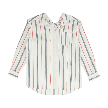 White Striped Button Down
