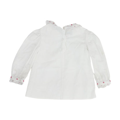 White Solid Knit Top