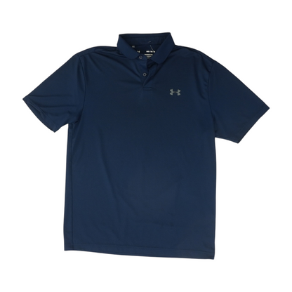Navy Solid Short Sleeve Polo