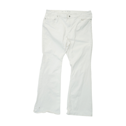 White Plus Wide Leg Jeans