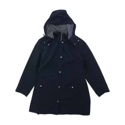 Navy Plus Solid Rain Coat