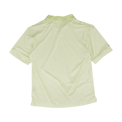 Neon Green Striped Short Sleeve Polo