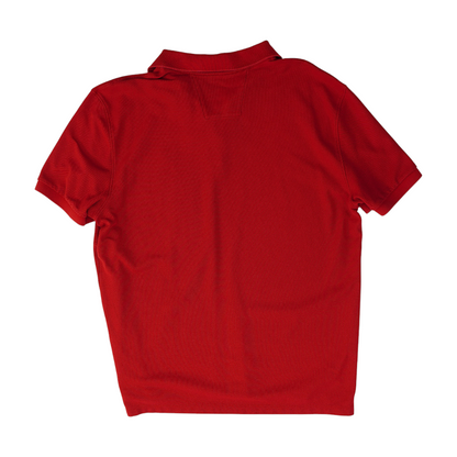 Red Solid Short Sleeve Polo