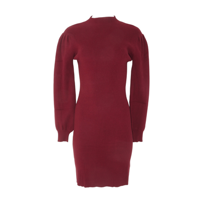 Maroon Midi Dress