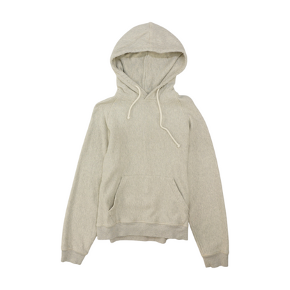 White Solid Hoodie Pullover