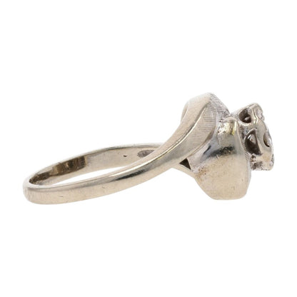 1/10 Ct 14K White Gold Illusion Set Round Diamond Promise Ring
