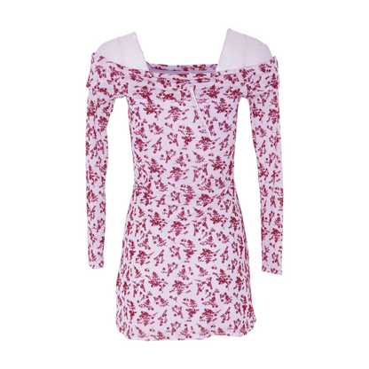Lavender Floral Mini Dress