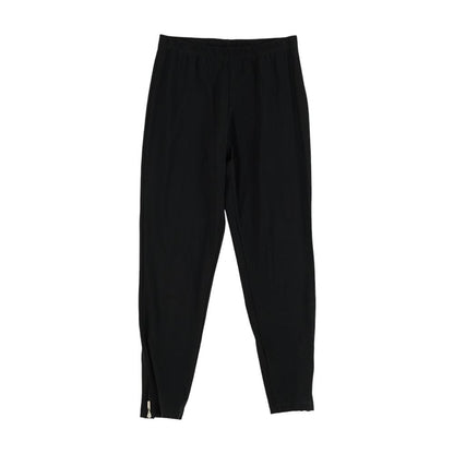Black Solid Active Pants