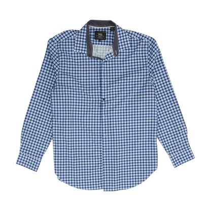 Blue Check Long Sleeve Button Down
