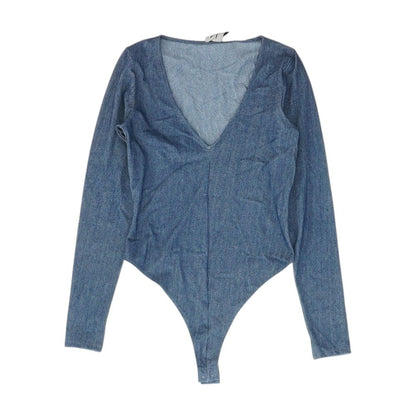 Blue Bodysuit Blouse