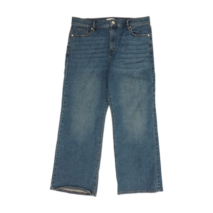 Blue Petite Wide Leg Jeans