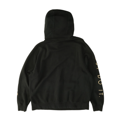 Black Solid Hoodie Pullover