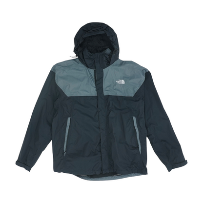 Gray Color Block Rain Jacket