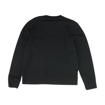 Black Solid Sweatshirt Pullover