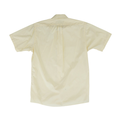 Yellow Solid Short Sleeve Button Down