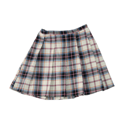 Cream Plaid Skirt